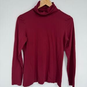 Pendleton Turtleneck Women’s Medium Red Heritage Preppy Layering Pima Cotton
